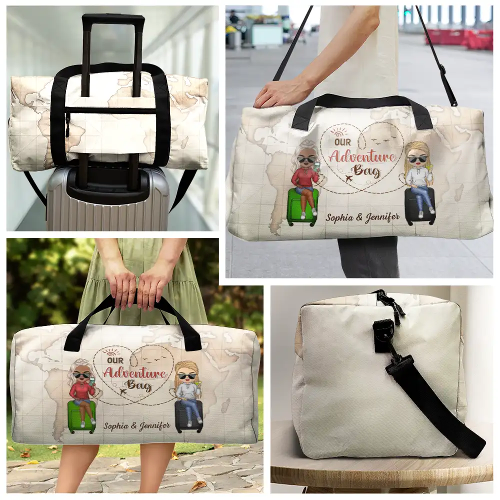 Our Adventure Bag Travel Couples - Personalized Duffle Bag - Image 3