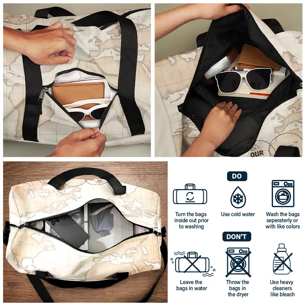 Our Adventure Bag Travel Couples - Personalized Duffle Bag - Image 5