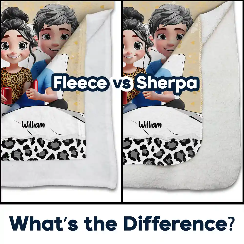 Our Dog Cuddling Blanket - Personalized Fleece Blanket, Sherpa Blanket - Image 4