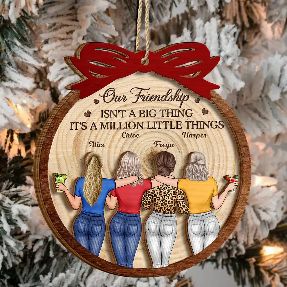 Our Friendship Isn't A Big Thing - Personalized 2-Layered Wooden Ornament - Image 3