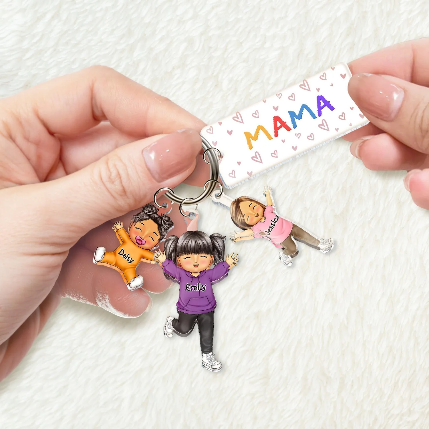 Our Grandkids Version 11 To 15 - Loving Gift For Grandma, Grandparents, Mother - Personalized Acrylic Tag Keychain - Image 2