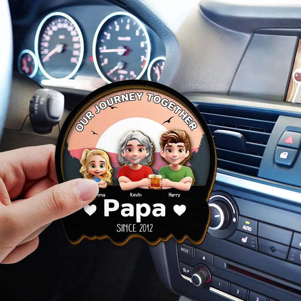 Our Journey Together - Personalized Custom Shaped Car Visor Clip - Image 3