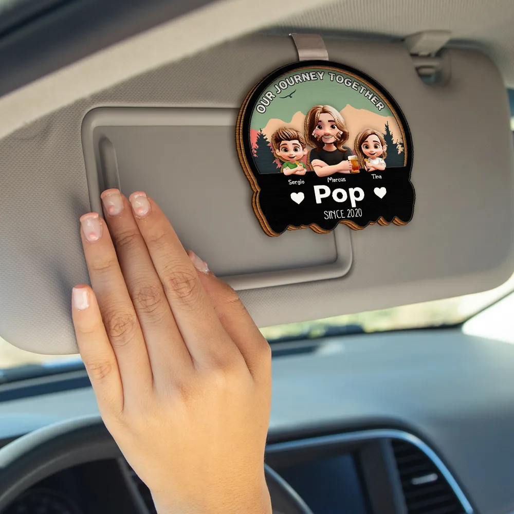 Our Journey Together - Personalized Custom Shaped Car Visor Clip - Image 4