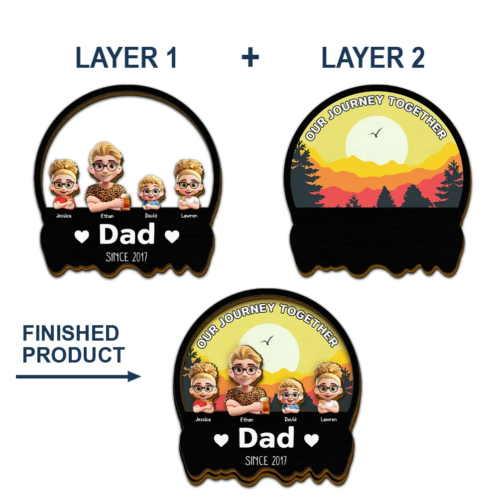 Our Journey Together - Personalized Custom Shaped Car Visor Clip - Image 5