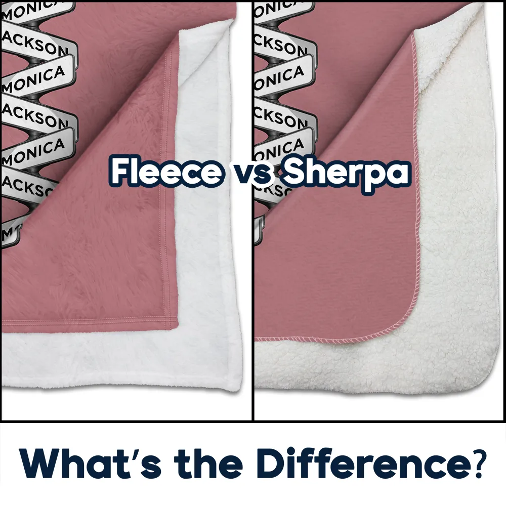 Our Love Keepsake - Personalized Fleece Blanket, Sherpa Blanket - Image 4