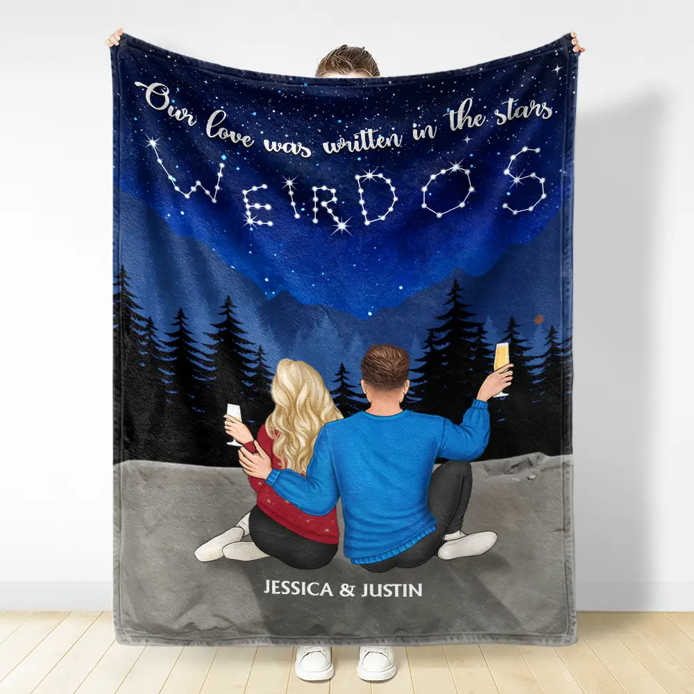 Our Love Was Written In The Star - Personalized Fleece Blanket, Sherpa Blanket - Image 3
