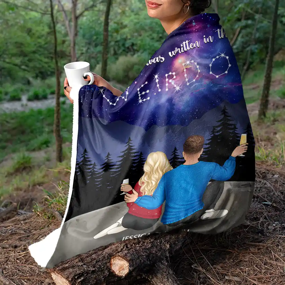 Our Love Was Written In The Star - Personalized Fleece Blanket, Sherpa Blanket - Image 5