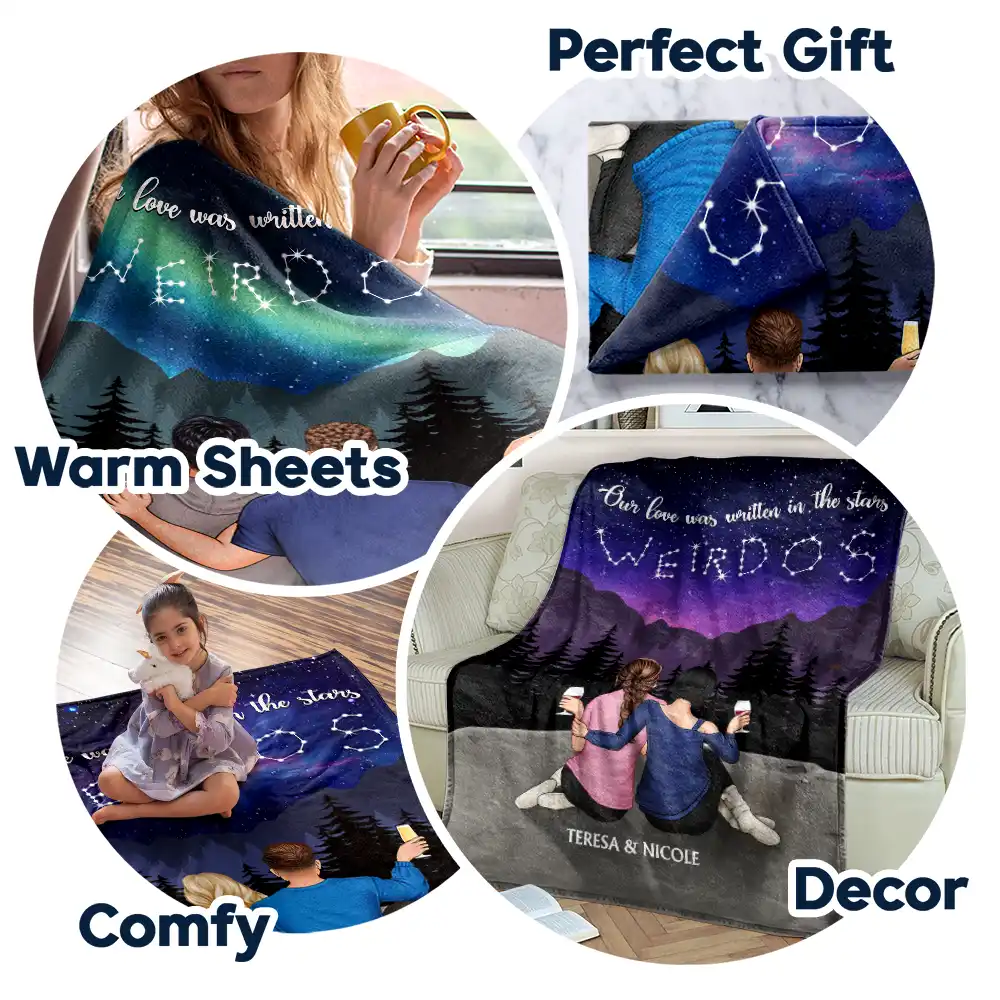 Our Love Was Written In The Star - Personalized Fleece Blanket, Sherpa Blanket - Image 7
