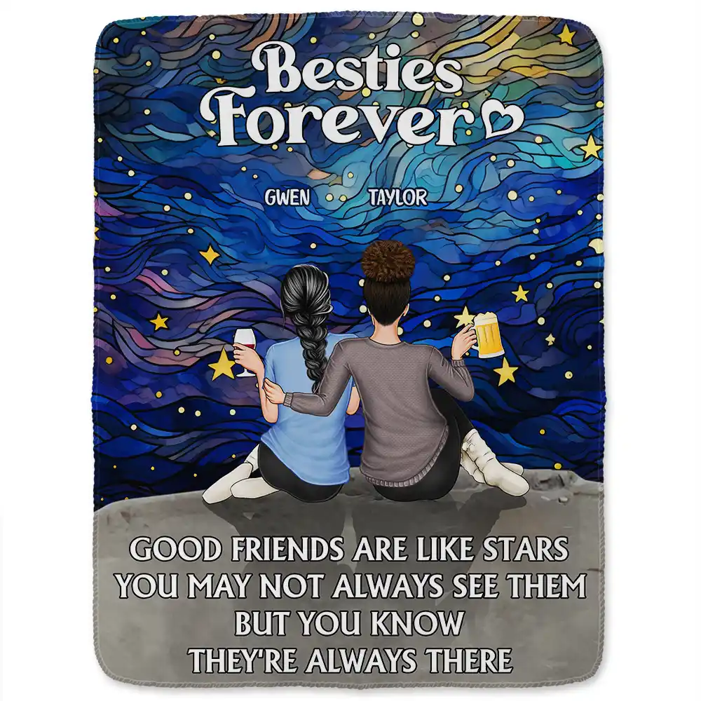 Our Memories Are Countless Our Friendship Is Endless - Personalized Fleece Blanket, Sherpa Blanket - Image 2