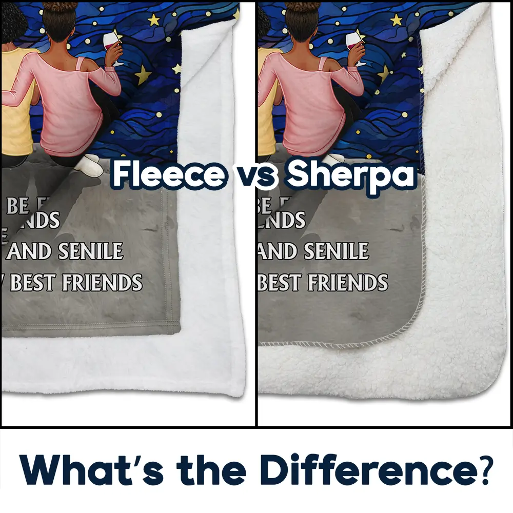 Our Memories Are Countless Our Friendship Is Endless - Personalized Fleece Blanket, Sherpa Blanket - Image 4