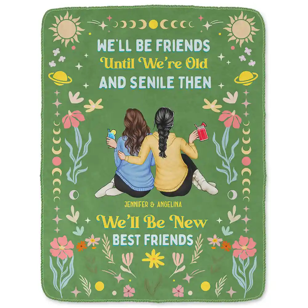 Our Memories Are Countless Our Friendship Is Endless - Personalized Fleece Blanket, Sherpa Blanket - Image 2