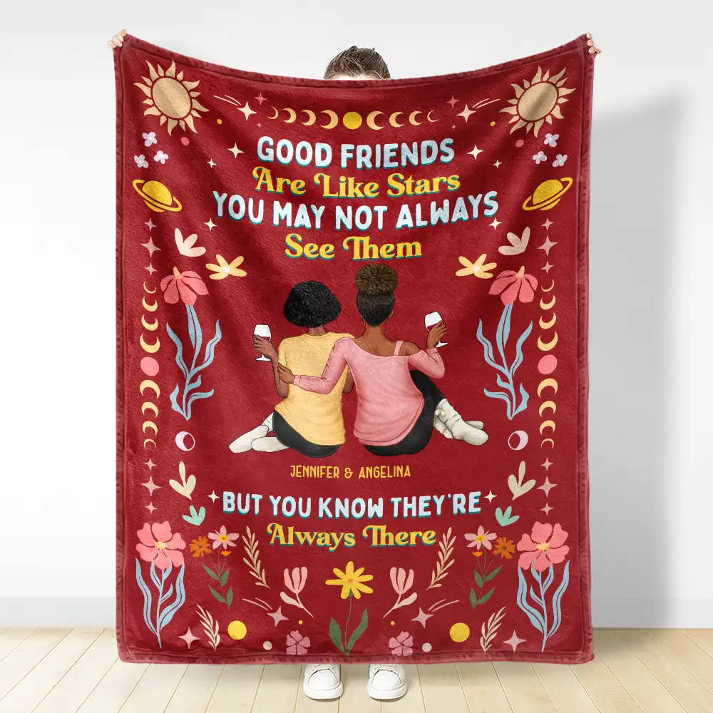 Our Memories Are Countless Our Friendship Is Endless - Personalized Fleece Blanket, Sherpa Blanket - Image 3