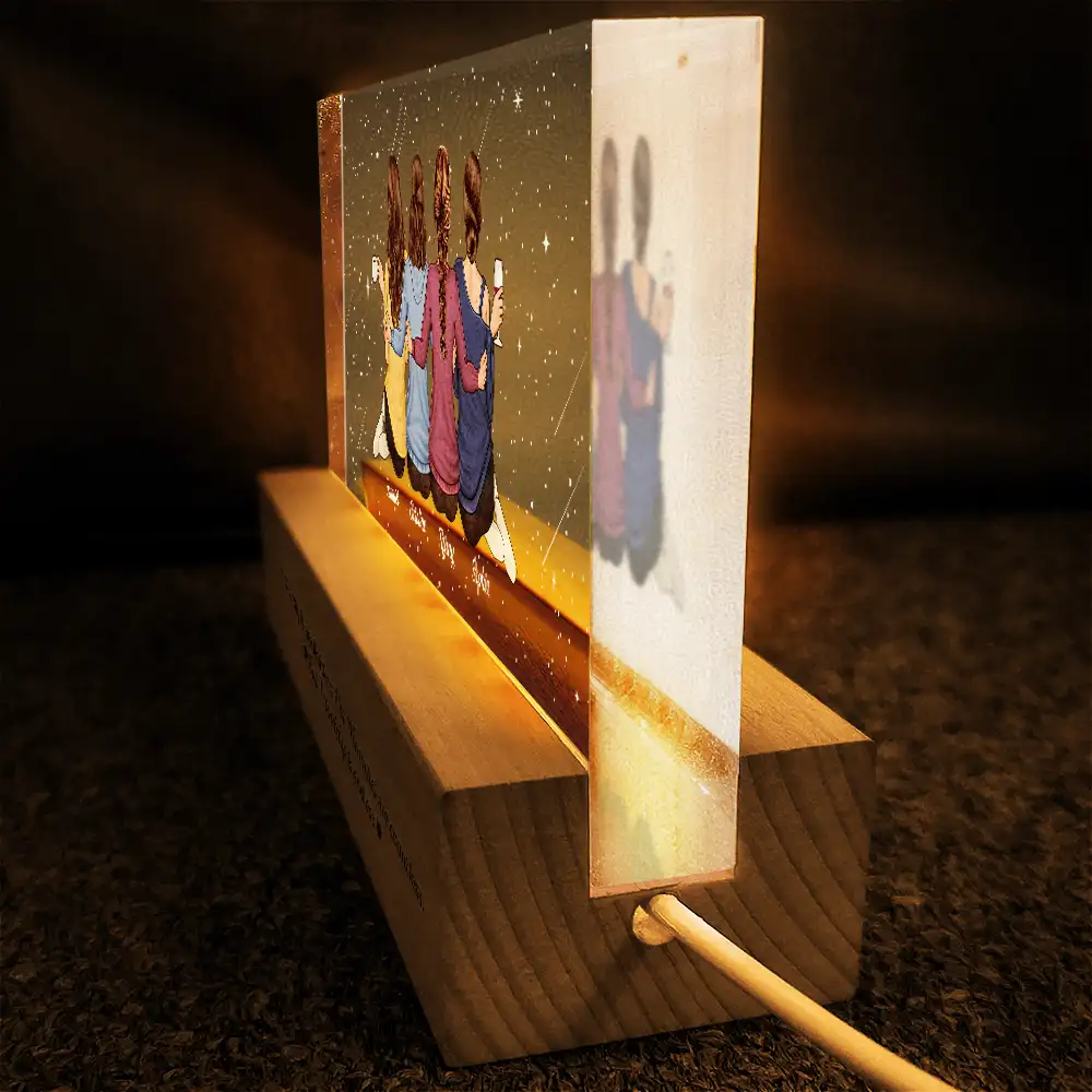 Our Memories Are Countless Our Friendship Is Endless - Personalized Rectangle LED Light - Image 4