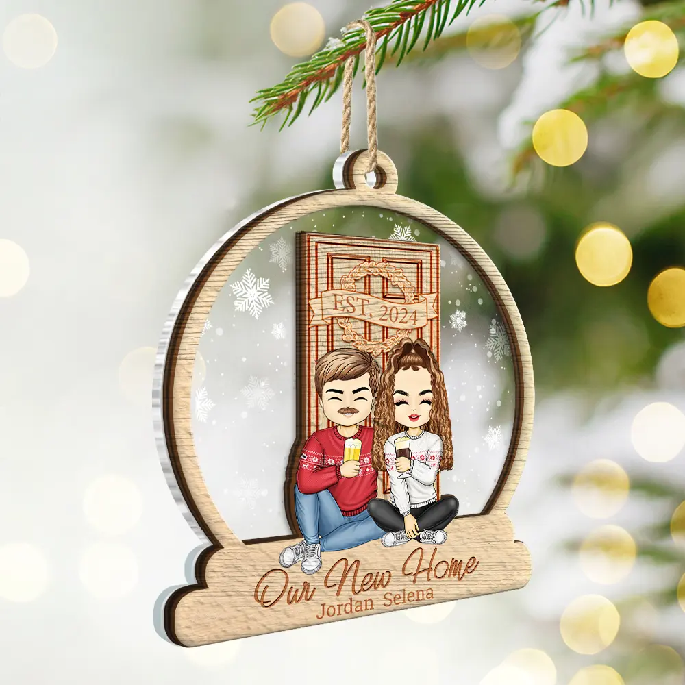 Our New Home - Christmas Gift For Couples - Personalized 2-Layered Mix Ornament - Image 2