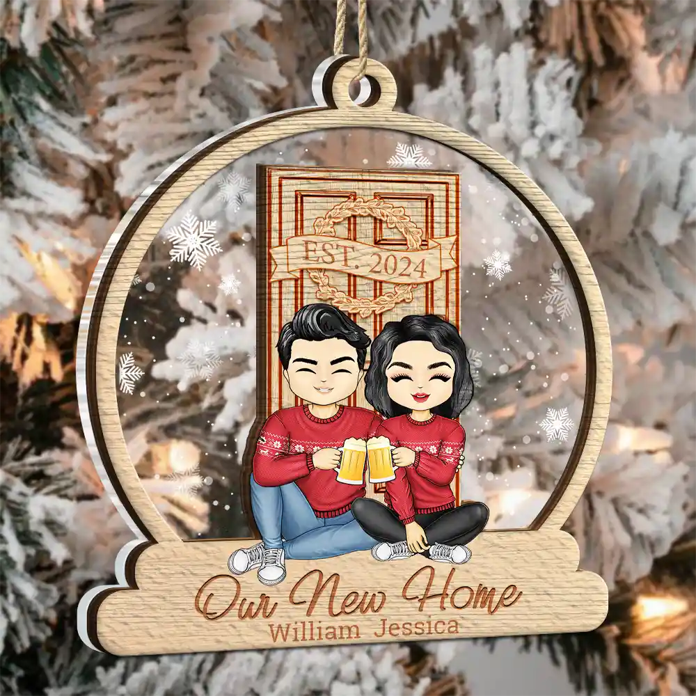Our New Home - Christmas Gift For Couples - Personalized 2-Layered Mix Ornament - Image 3