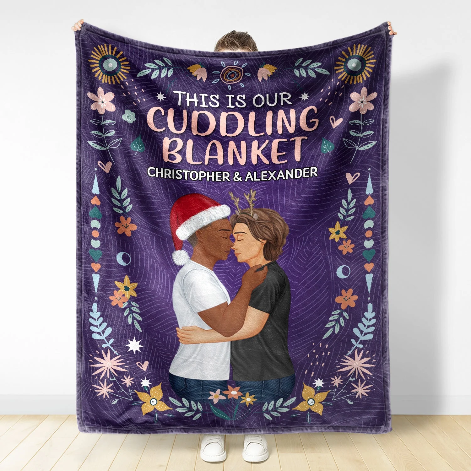 Our Snuggle Blanket - Holiday, Birthday, Loving, Anniversary Gift For Spouse, Husband, Wife, Boyfriend, Girlfriend - Personalized Fleece Blanket - Image 2