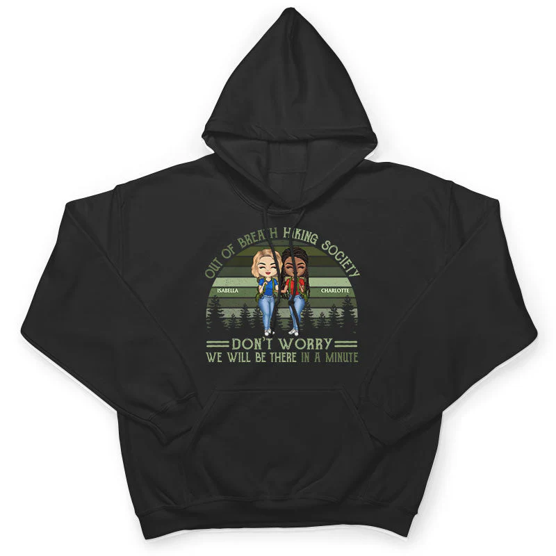 Out Of Breath Hiking Society Outdoor Friends - BFF Bestie Gift - Personalized Custom T Shirt - Image 4