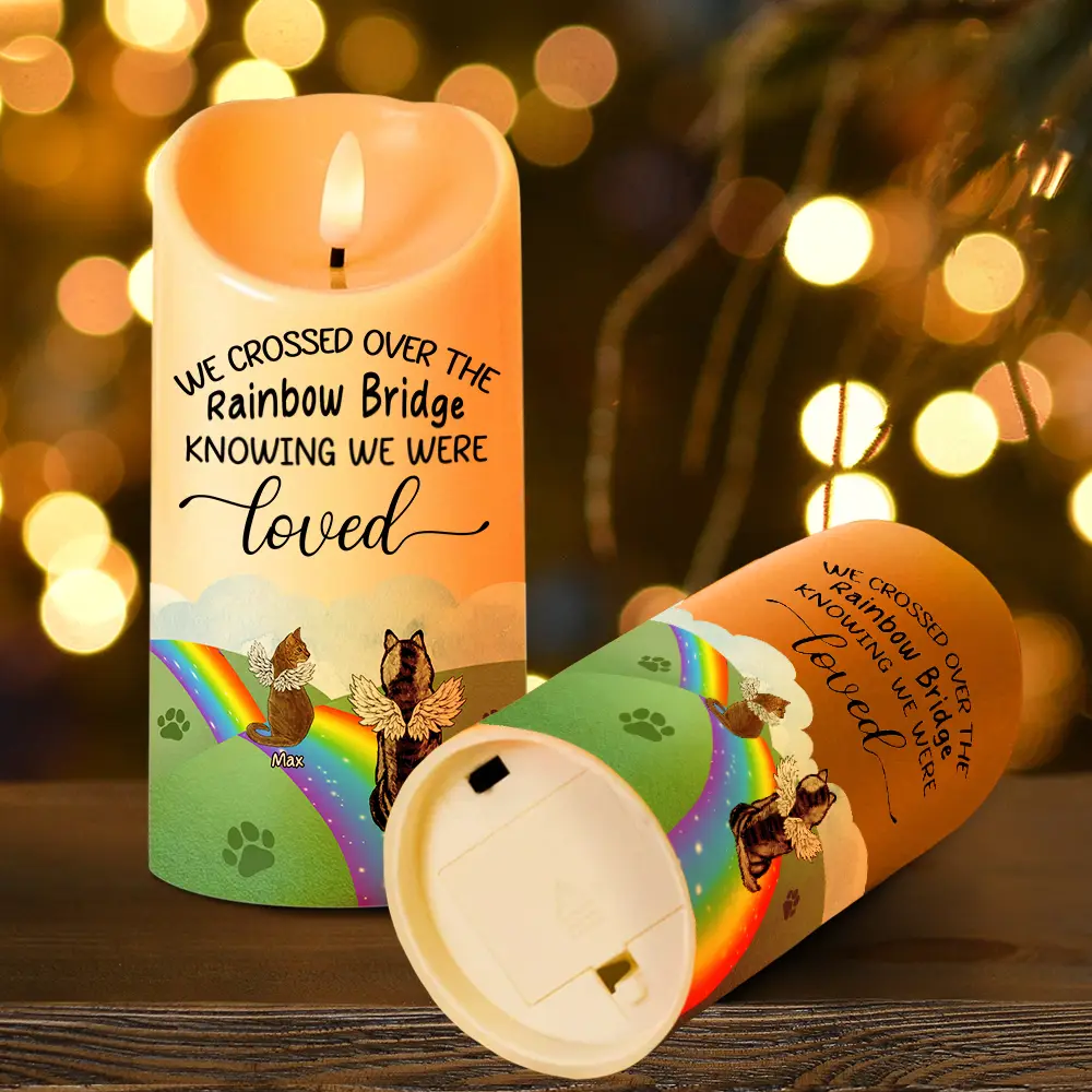 Over The Rainbow Bridge - Personalized Flameless LED Candle - Image 4