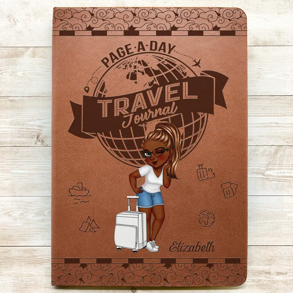 Page A Day Travel Journal - Personalized Leather Journal - Image 3