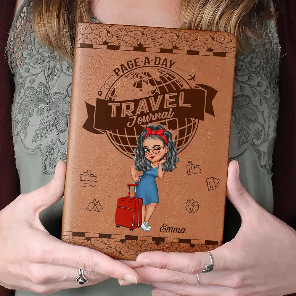 Page A Day Travel Journal - Personalized Leather Journal - Image 4