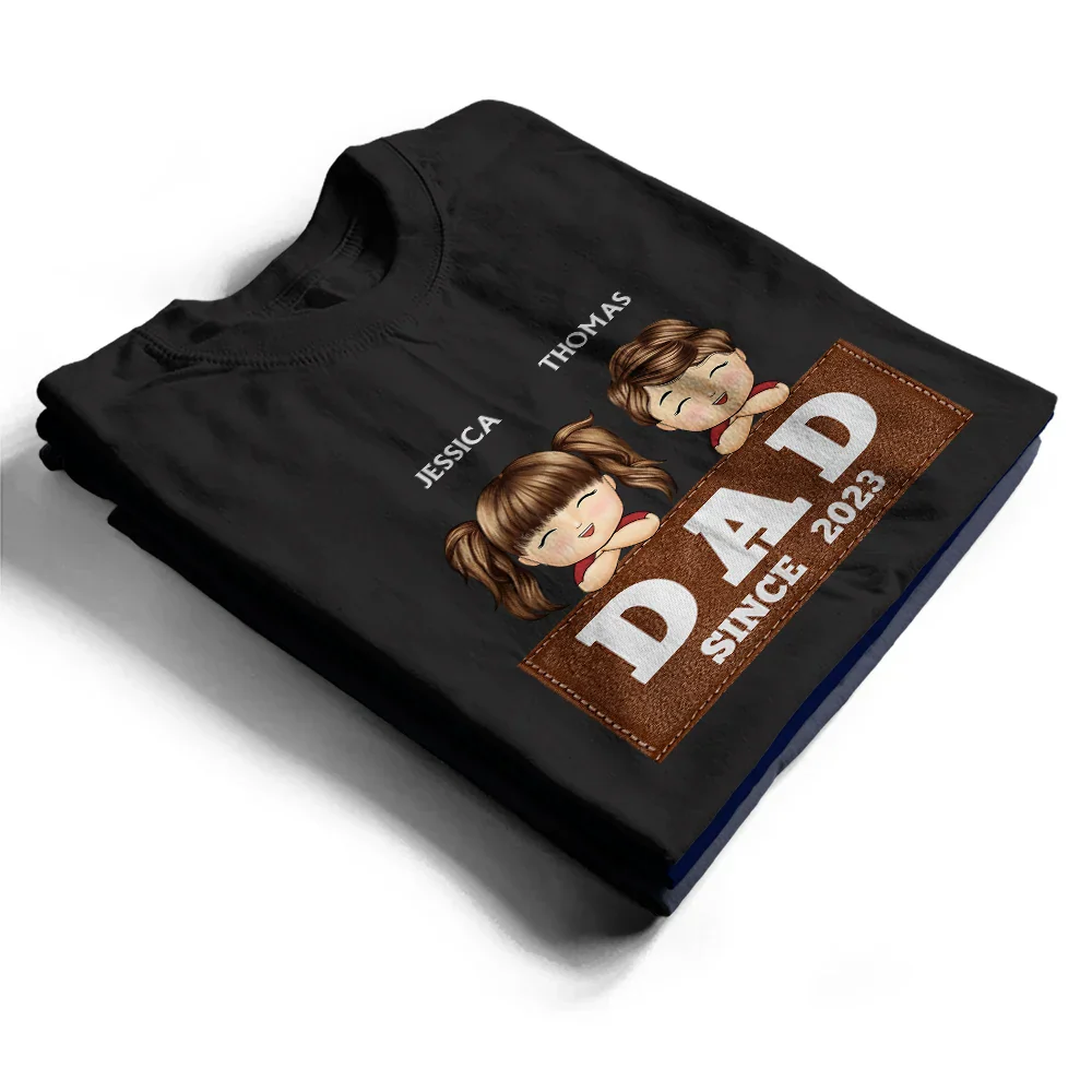 Papa Daddy Since - Personalized T Shirt - Image 2