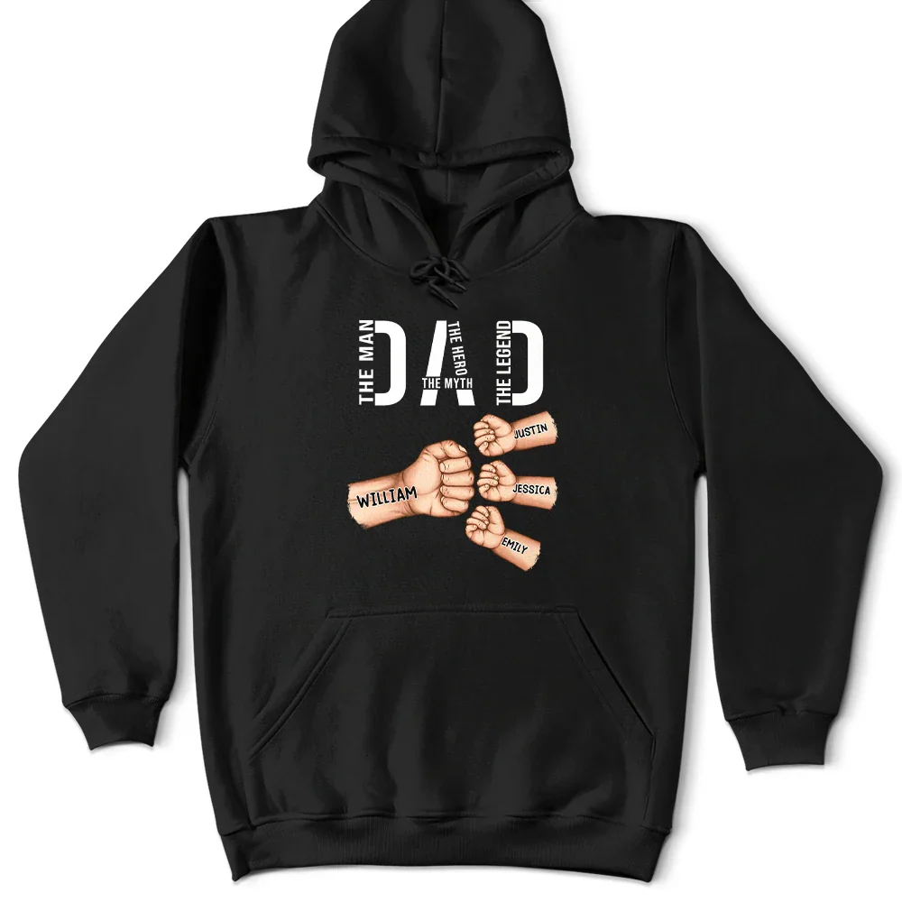 Papa The Man The Myth The Legend The Hero Cartoon - Personalized T Shirt - Image 6