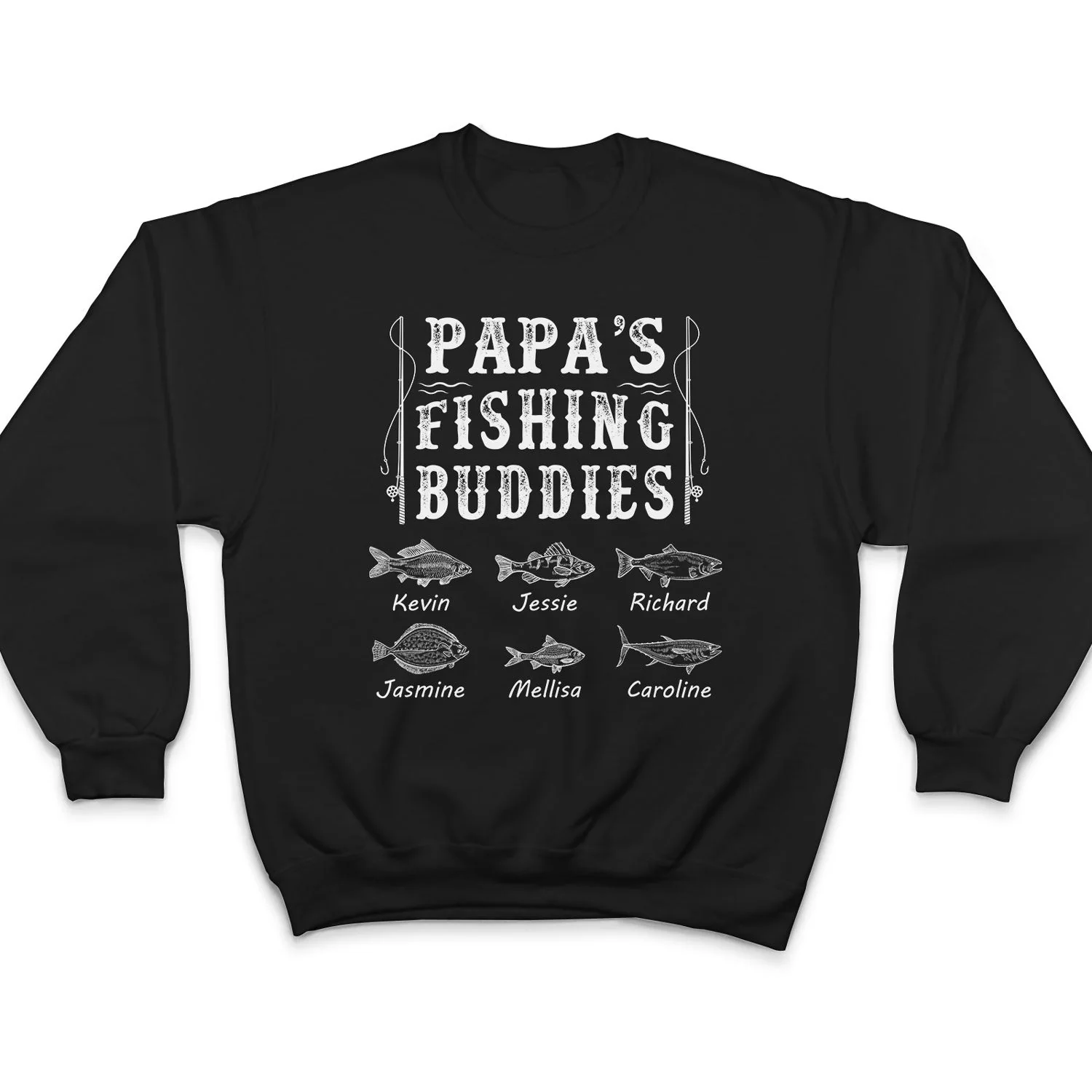 Papa's Fishing Buddies - Personalized T Shirt - Image 5