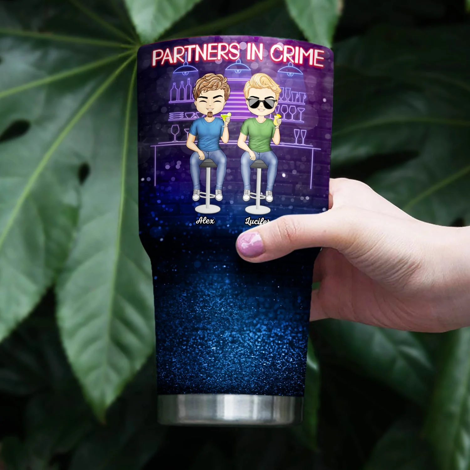 Partners In Crime Just Remember If We Get Caught Best Friends - Bestie BFF Gift - Personalized Custom 30 Oz Tumbler - Image 4