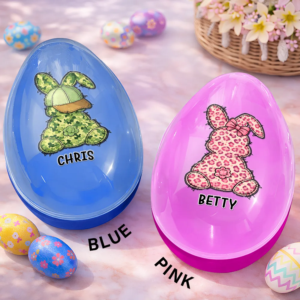 Pastel Cosmic Swirl Bunny - Personalized Fillable Egg - Image 2