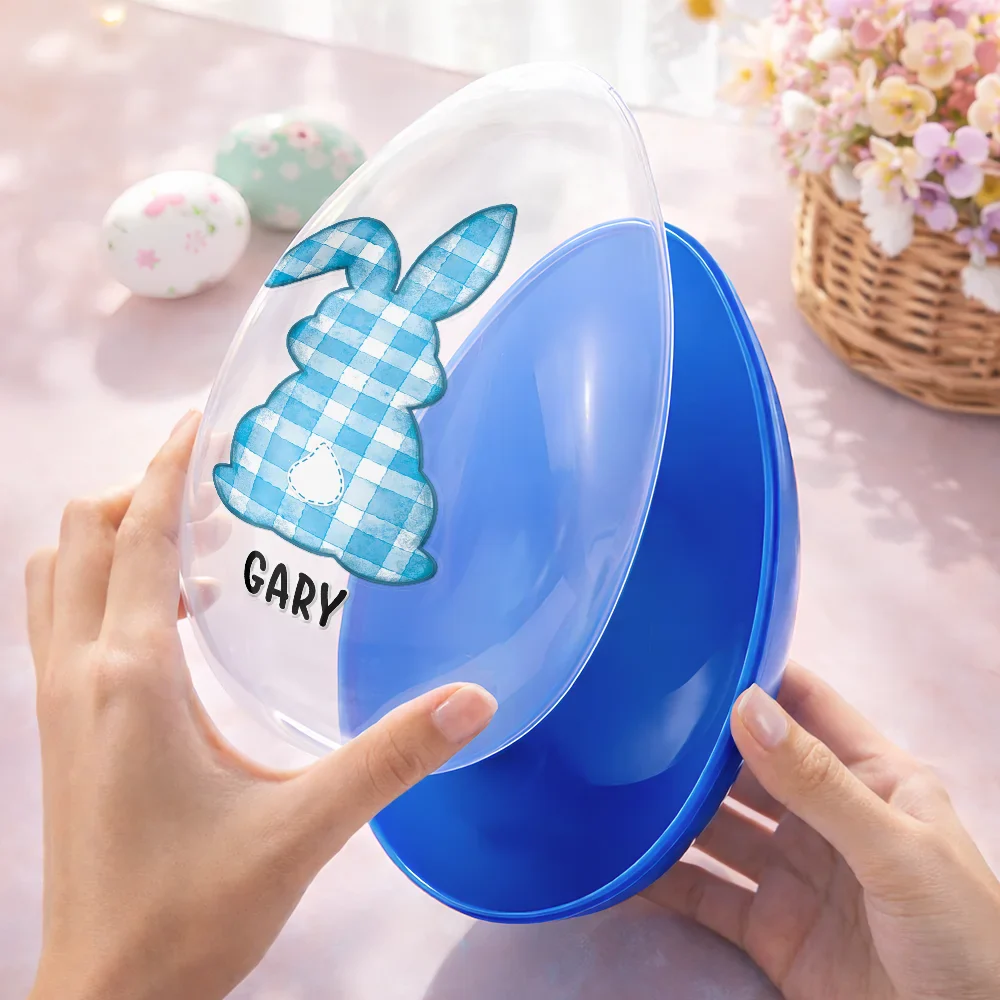 Pastel Cosmic Swirl Bunny - Personalized Fillable Egg - Image 4