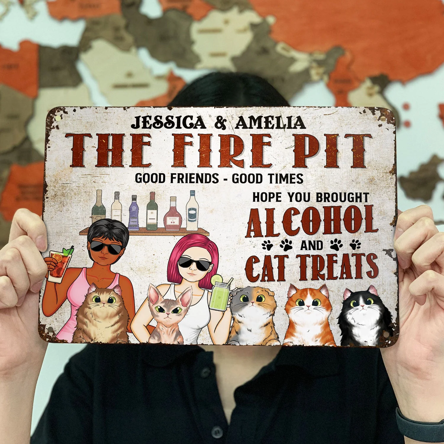 Patio Grilling Hope You Brought Alcohol And Dog Treats Cat Treats - Home Decor, Backyard Decor, Gift For Couples, Husband, Wife - Personalized Custom Classic Metal Signs - Image 3