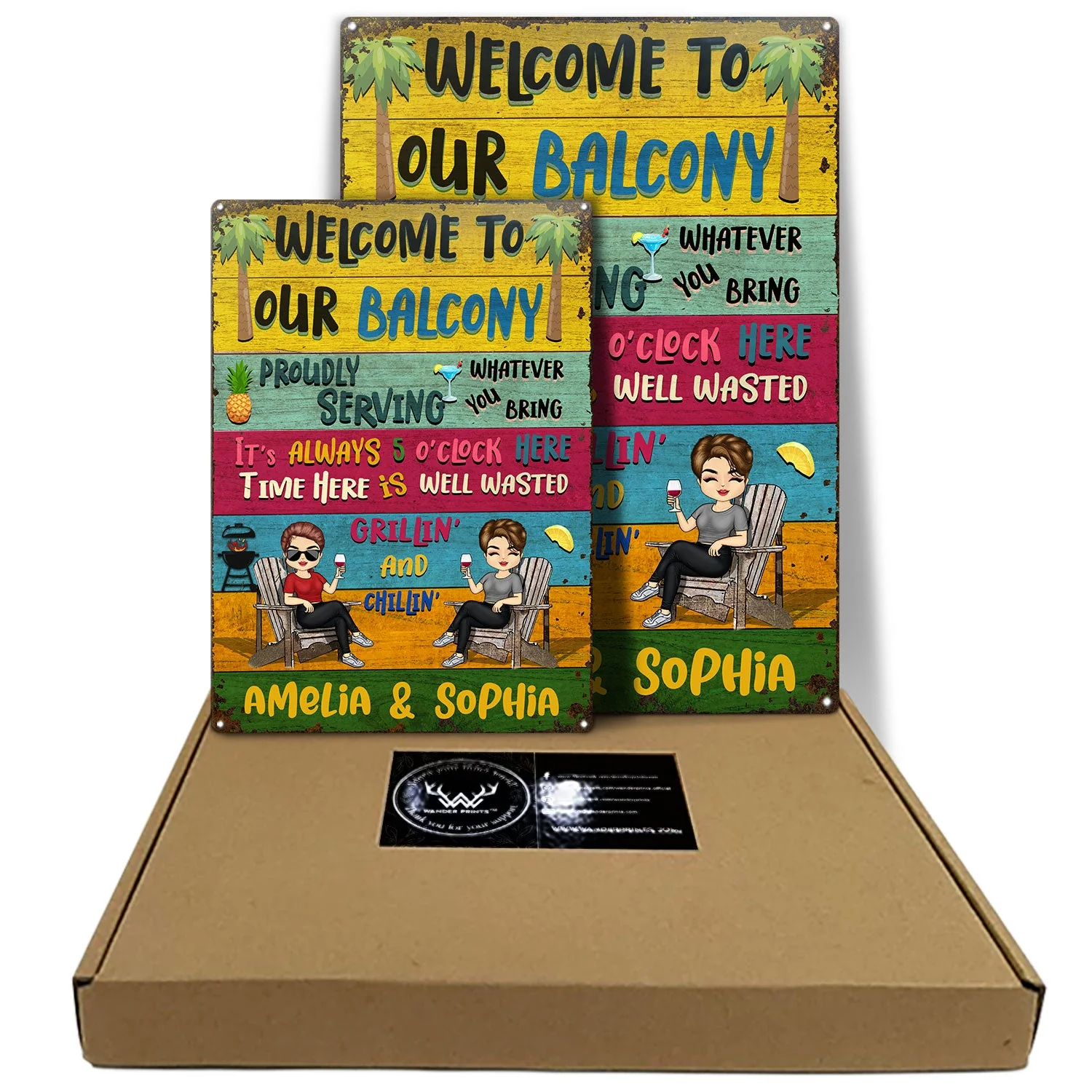 Patio Welcome Grilling Proudly Serving Whatever You Bring - Backyard Sign - Personalized Custom Classic Metal Signs - Image 5