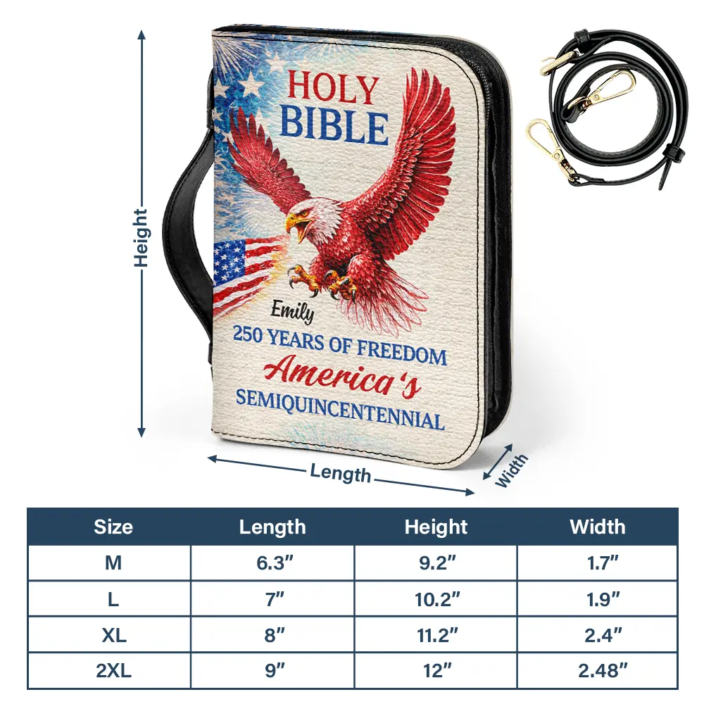Patriotic Faith America 250 Years Of Freedom - Personalized Bible Cover - Image 5