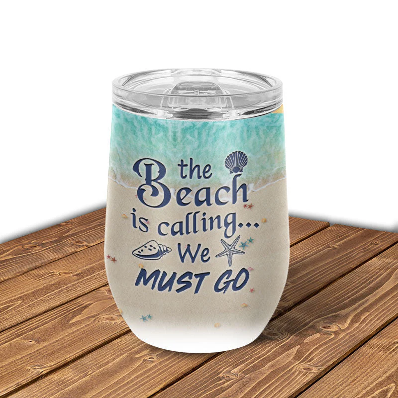 Personalized Beach Beach Is Calling Custom Wine Tumbler - Image 7