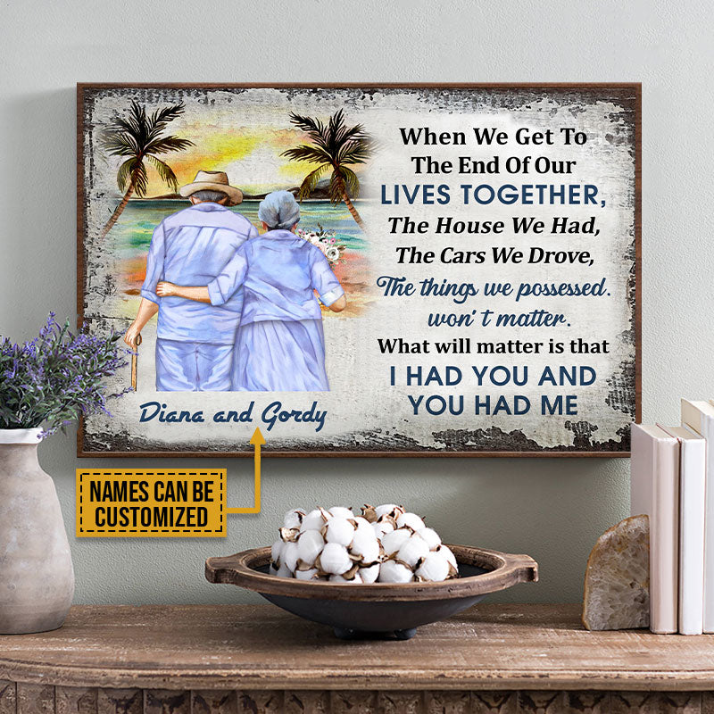 Personalized Beach Old Couple When We Get Customized Poster - Image 3