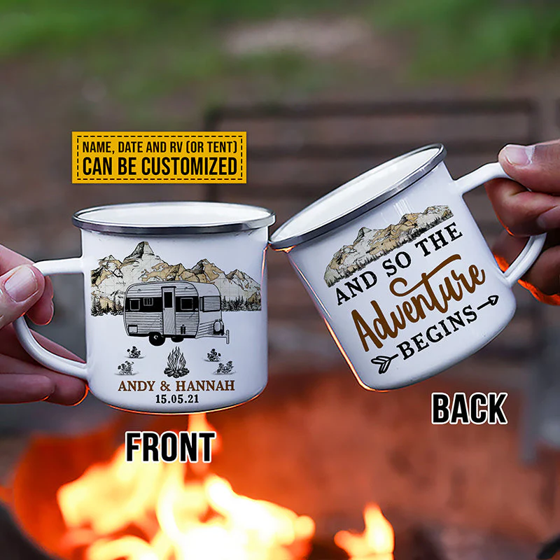 Personalized Camping Adventure Begins Customized Campfire Mug - Image 4
