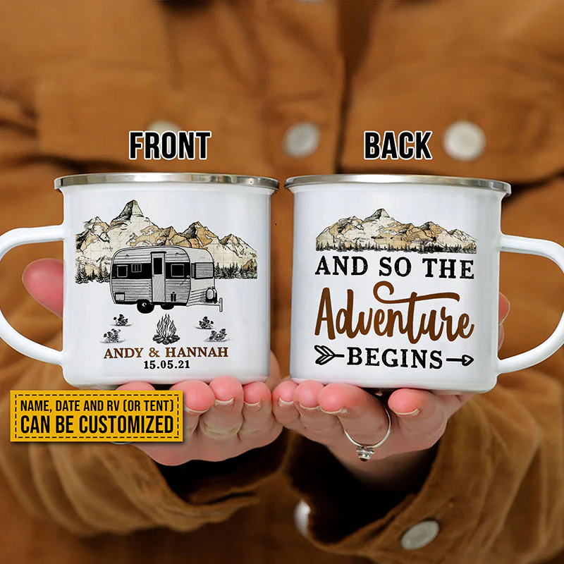 Personalized Camping Adventure Begins Customized Campfire Mug - Image 5