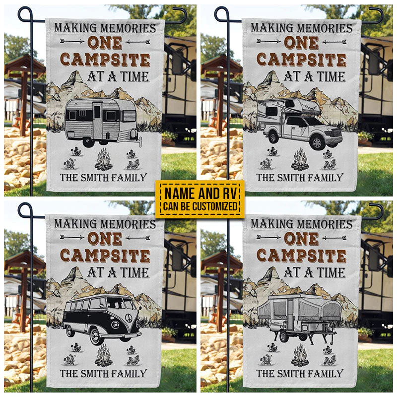 Personalized Camping Map Making Memories Customized Flag - Image 2