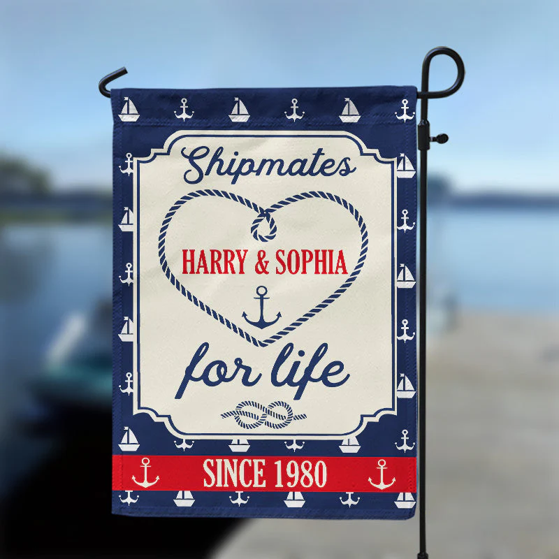 Personalized Cruising Shipmates For Life Custom Flag - Image 2