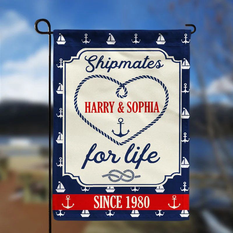 Personalized Cruising Shipmates For Life Custom Flag - Image 3