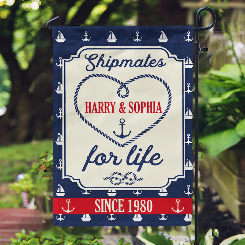 Personalized Cruising Shipmates For Life Custom Flag - Image 4