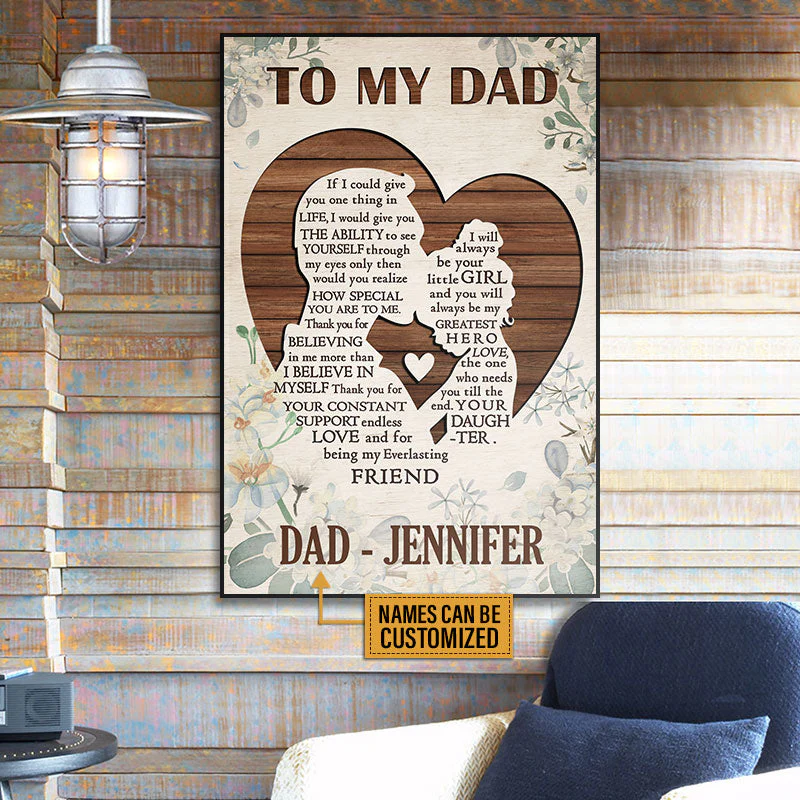 Personalized Dad Gift From Daughter To My Dad Custom Poster - Image 2