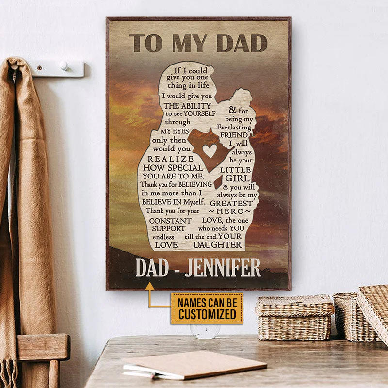 Personalized Dad Gift To My Dad Custom Poster - Image 3