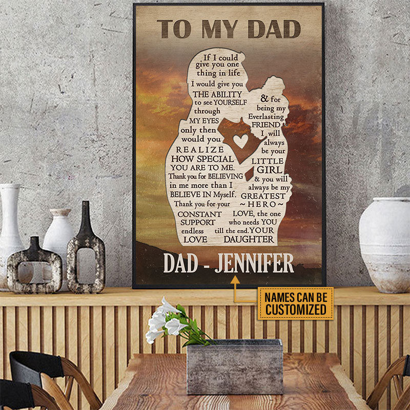 Personalized Dad Gift To My Dad Custom Poster - Image 4