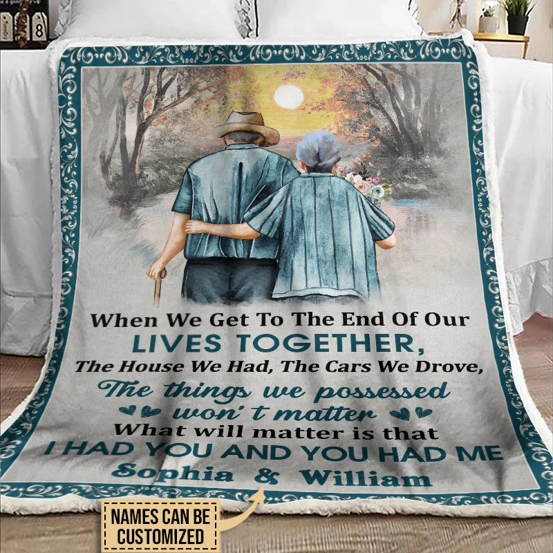 Personalized Family Old Couple When We Get Customized Fleece Blanket - Image 2