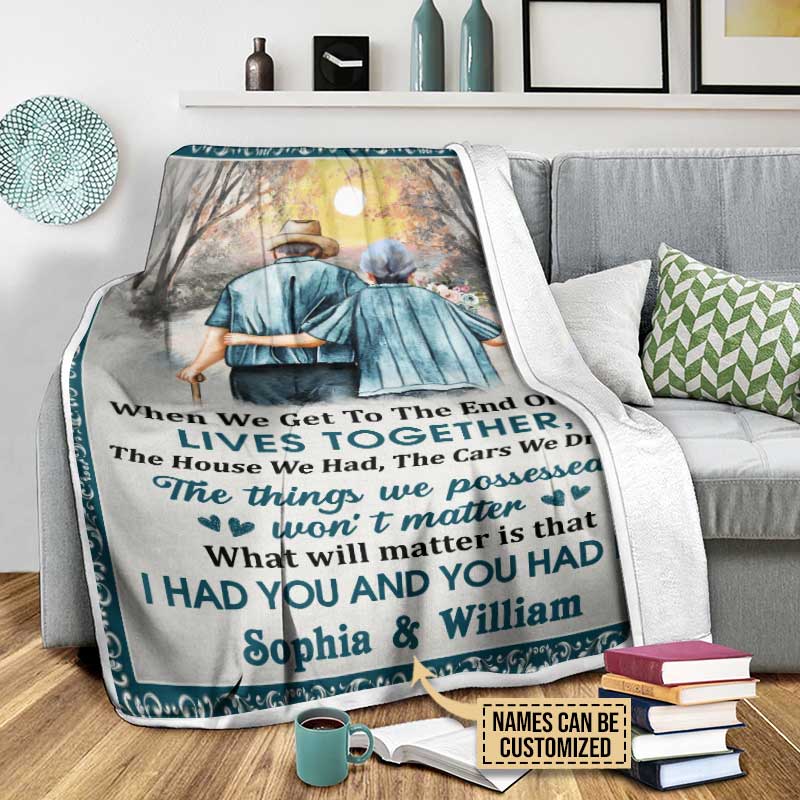 Personalized Family Old Couple When We Get Customized Fleece Blanket - Image 3