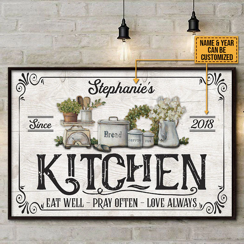 Personalized Farmhouse Kitchen Love Always Customized Poster - Image 4