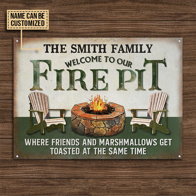 Personalized Fire Pit Get Toasted At The Same Time Custom Classic Metal Signs - Image 4