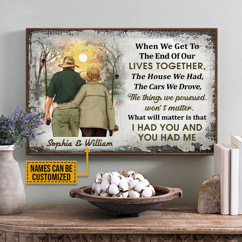 Personalized Fishing Old Couple When We Get Customized Poster - Image 4