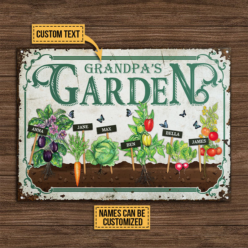 Personalized Garden Vegetables Customized Classic Metal Signs - Image 4